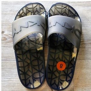 DKNY jelly black/grayish slides, sandals . Never been worn size 8